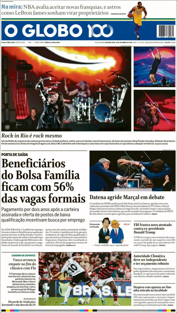 Prima-pagina-oglobo-edizione-di-oggi-2024-09-16