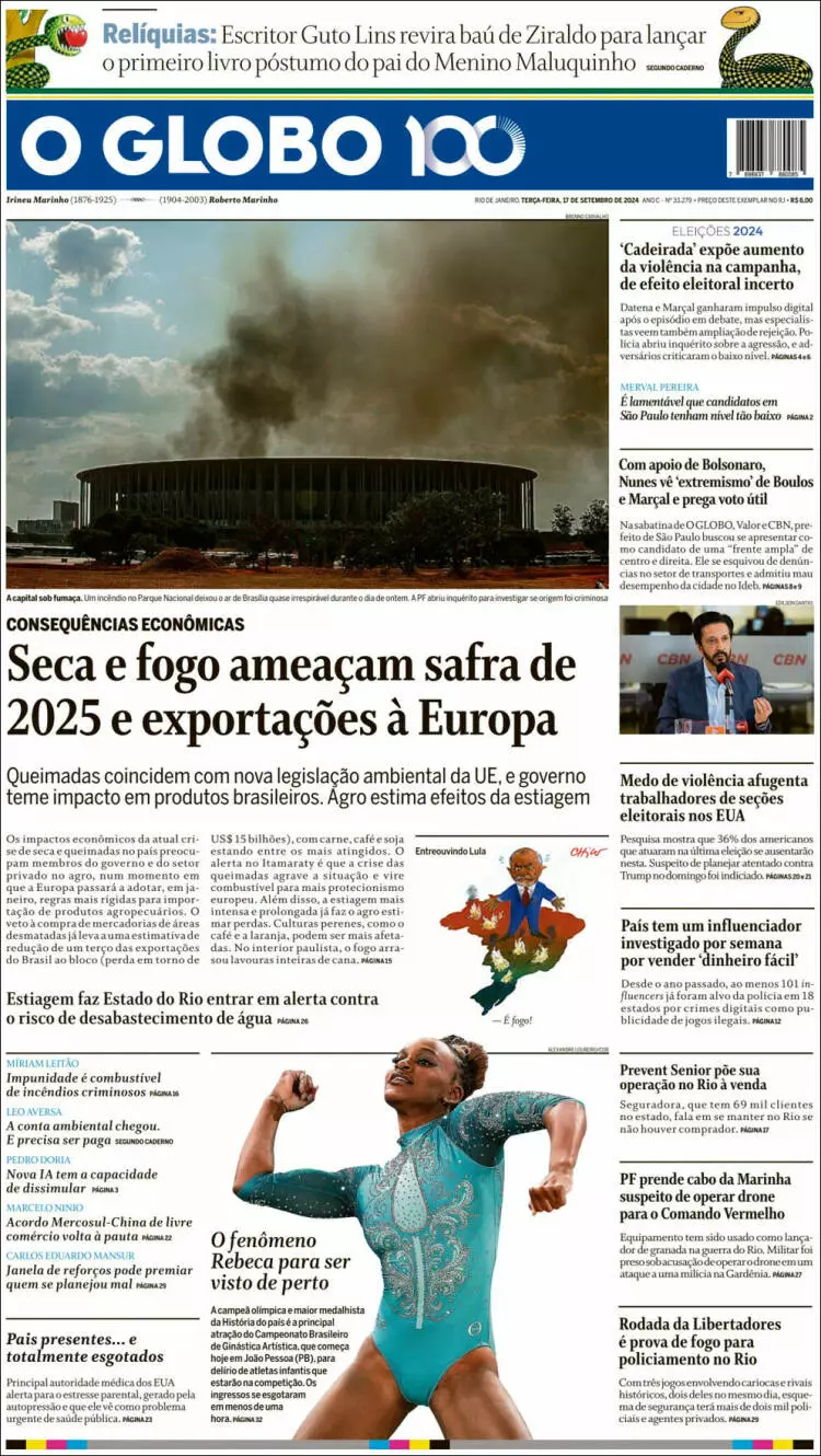 Prima-pagina-oglobo-edizione-di-oggi-2024-09-17