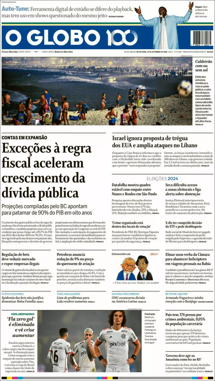 Prima-pagina-oglobo-edizione-di-oggi-2024-09-27