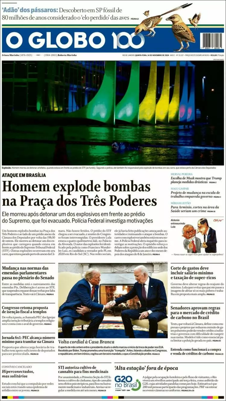 Prima-pagina-oglobo-edizione-di-oggi-2024-11-14