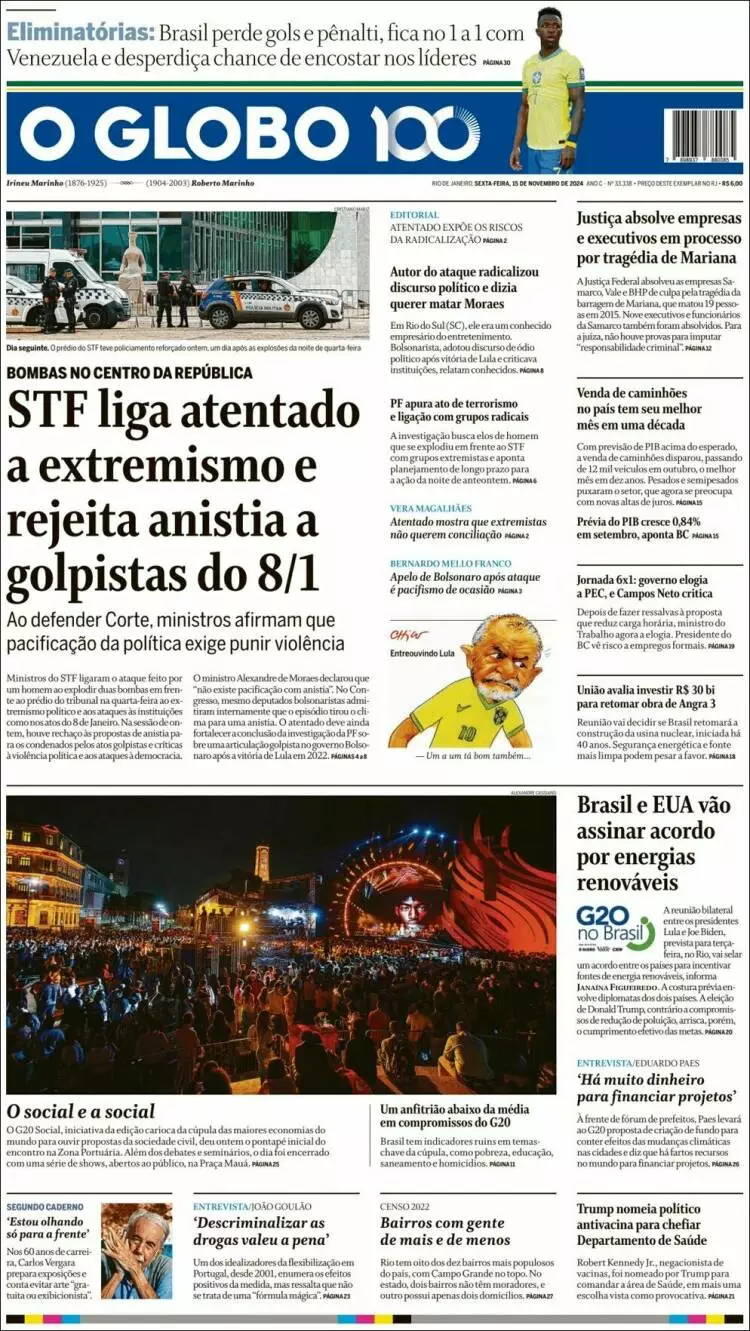 Prima-pagina-oglobo-edizione-di-oggi-2024-11-15