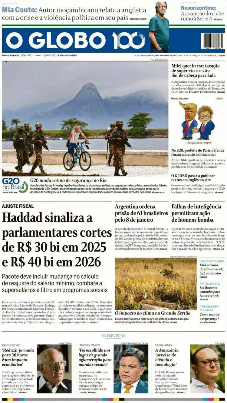 Prima-pagina-oglobo-edizione-di-oggi-2024-11-16