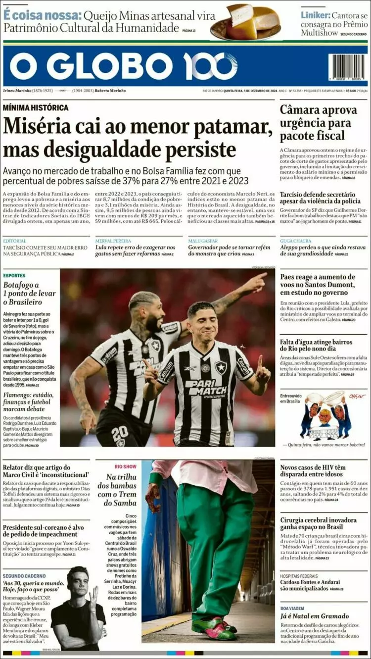 Prima-pagina-oglobo-edizione-di-oggi-2024-12-05