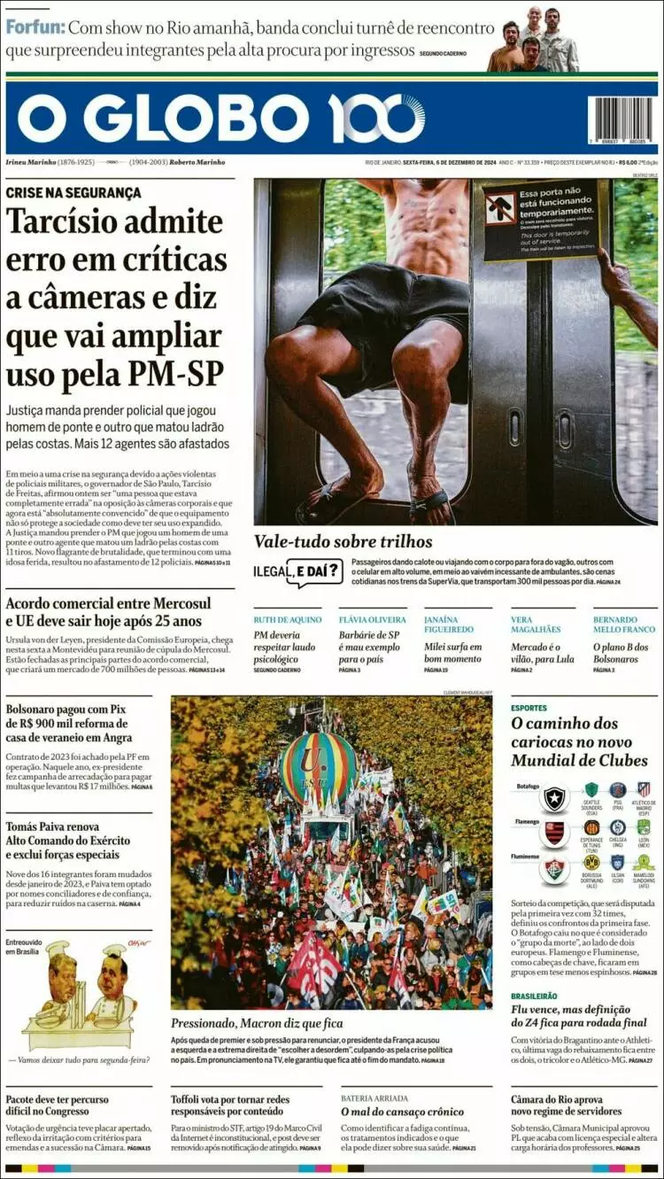 Prima-pagina-oglobo-edizione-di-oggi-2024-12-06