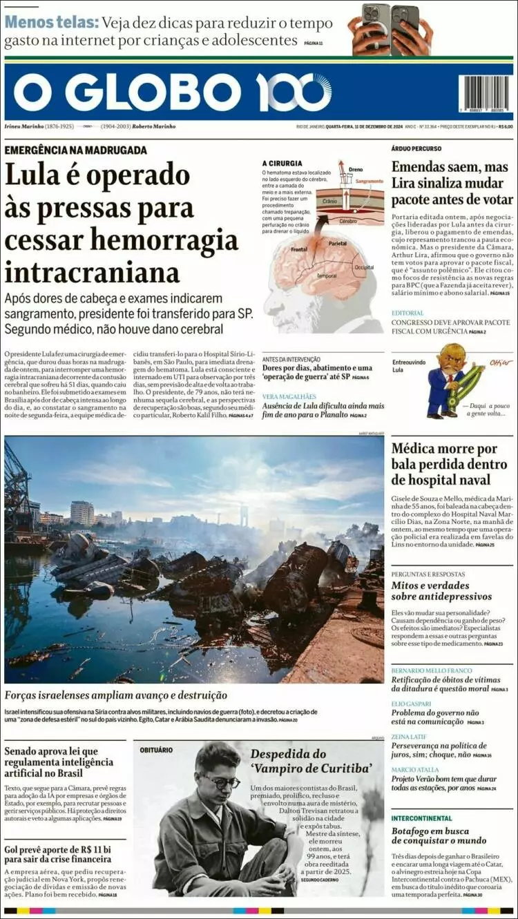 Prima-pagina-oglobo-edizione-di-oggi-2024-12-11