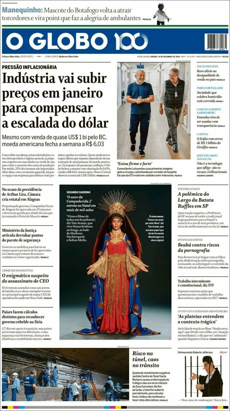 Prima-pagina-oglobo-edizione-di-oggi-2024-12-14