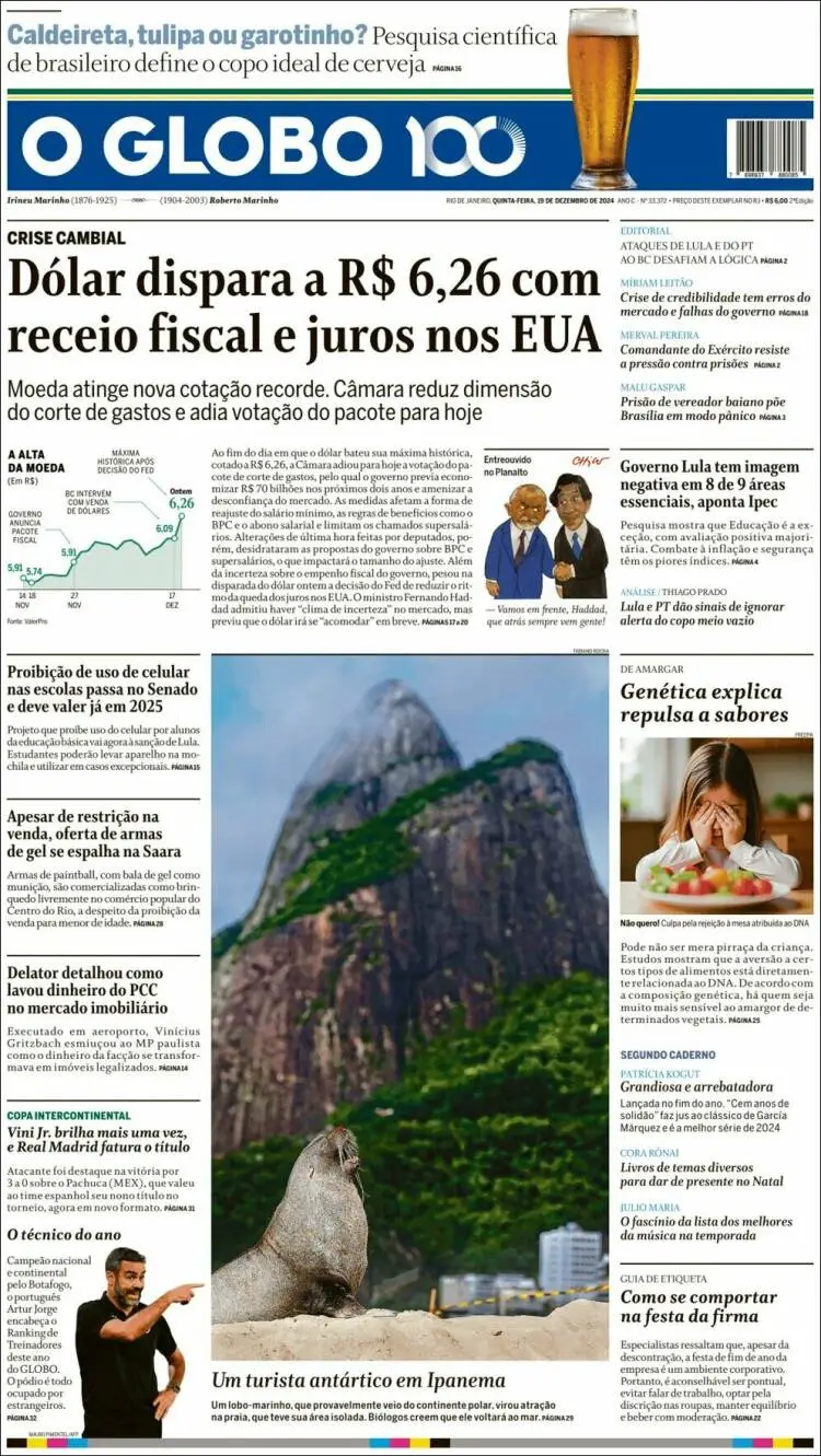 Prima-pagina-oglobo-edizione-di-oggi-2024-12-19