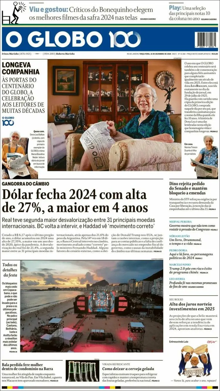 Prima-pagina-oglobo-edizione-di-oggi-2024-12-31