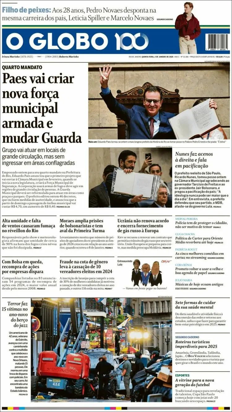 Prima-pagina-oglobo-edizione-di-oggi-2025-01-02