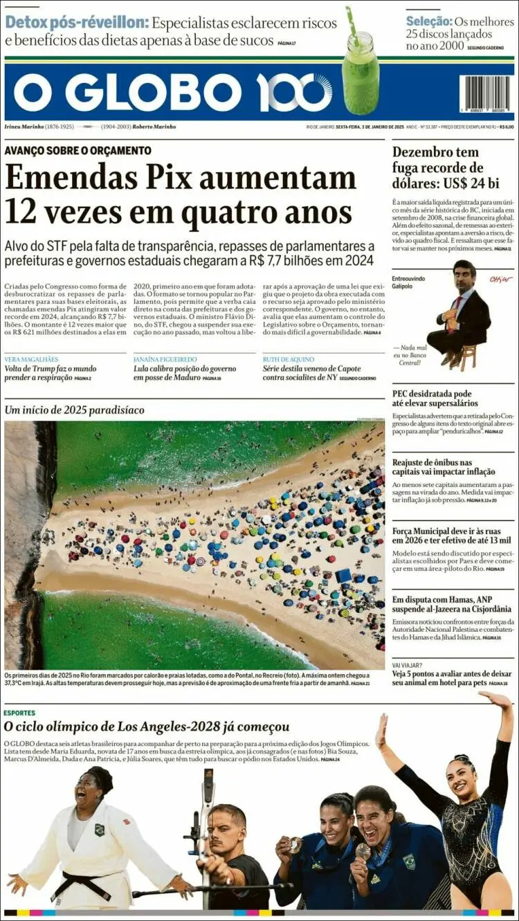 Prima-pagina-oglobo-edizione-di-oggi-2025-01-03