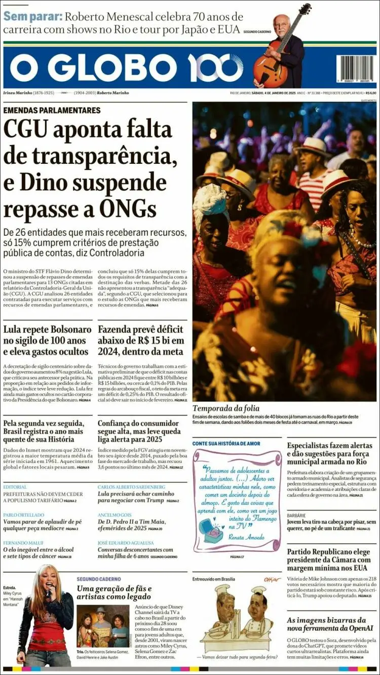 Prima-pagina-oglobo-edizione-di-oggi-2025-01-04