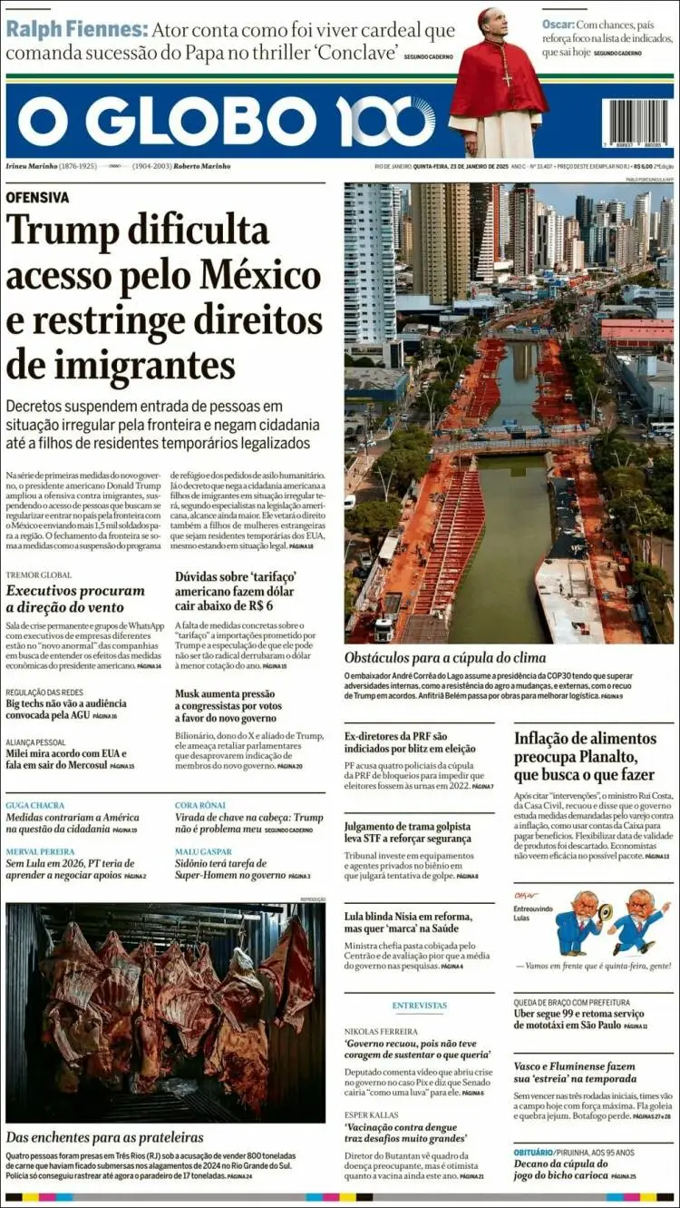 Prima-pagina-oglobo-edizione-di-oggi-2025-01-23