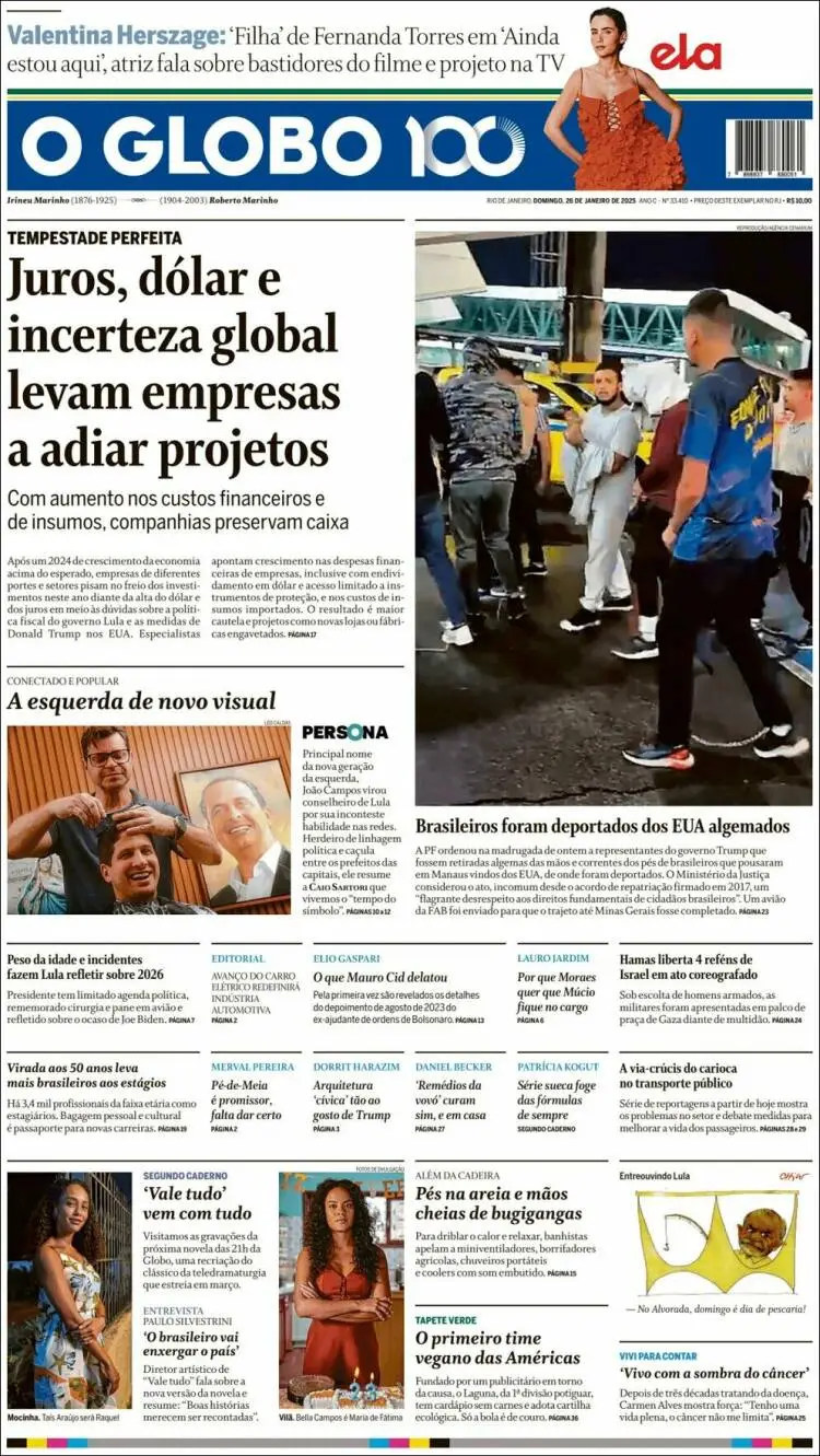 Prima-pagina-oglobo-edizione-di-oggi-2025-01-26