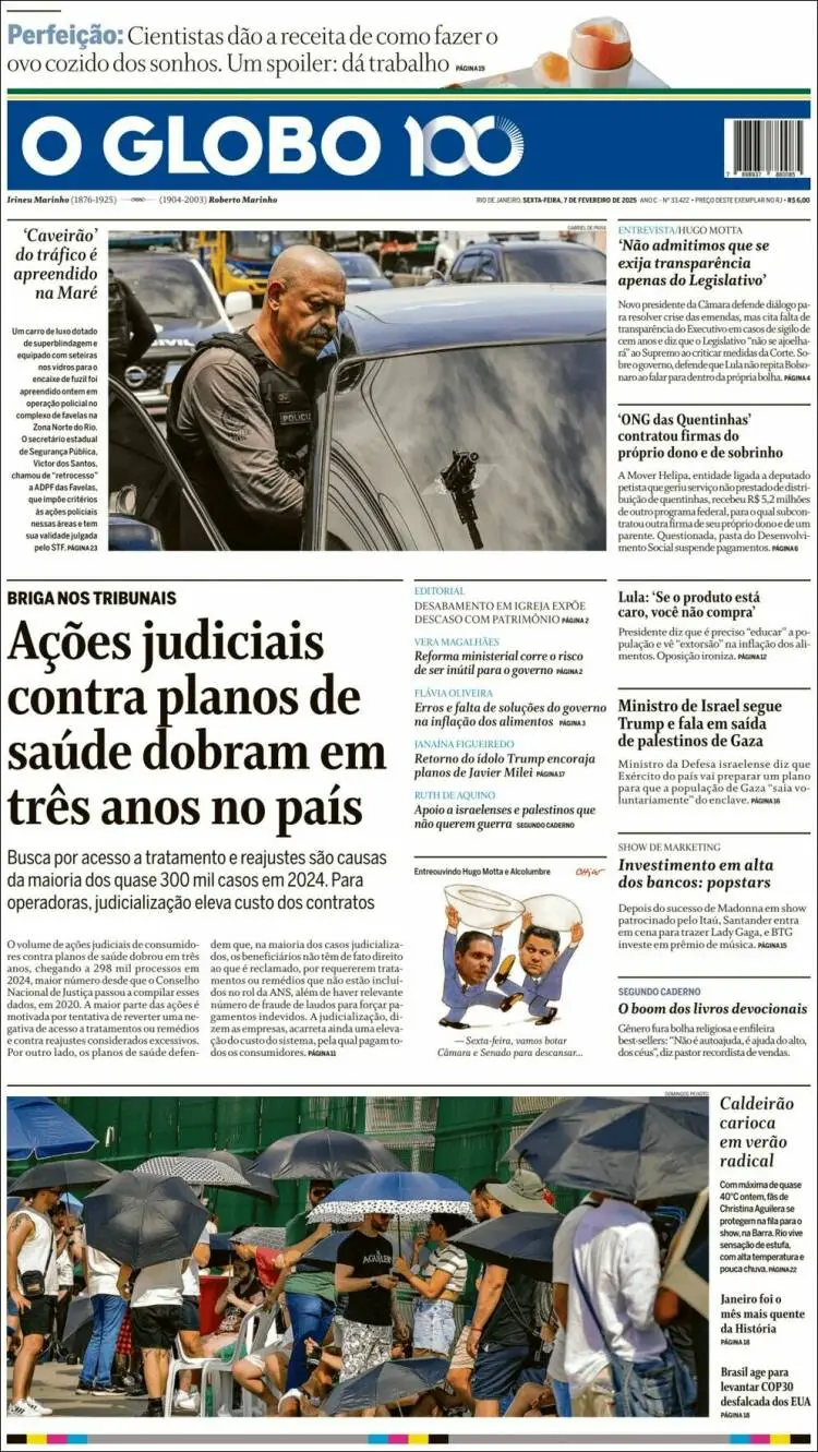 Prima-pagina-oglobo-edizione-di-oggi-2025-02-07