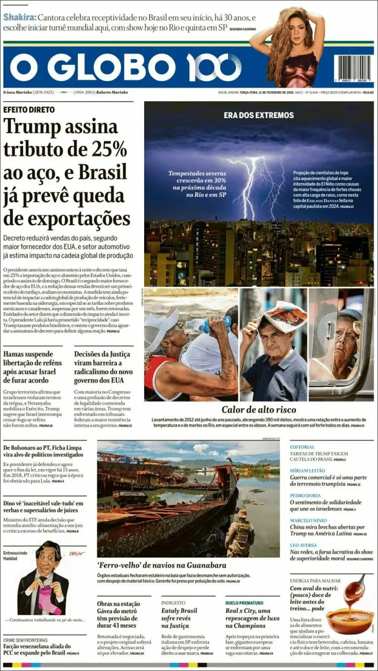 Prima-pagina-oglobo-edizione-di-oggi-2025-02-11