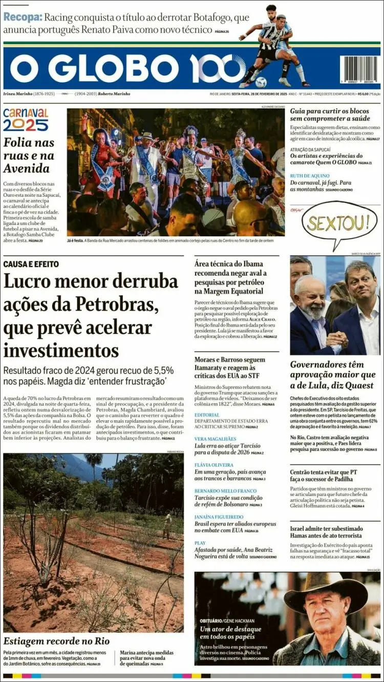 Prima-pagina-oglobo-edizione-di-oggi-2025-02-28