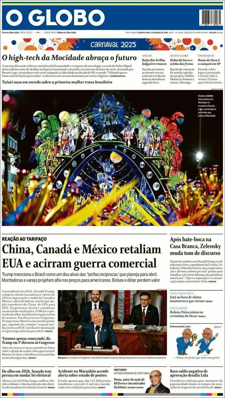 Prima-pagina-oglobo-edizione-di-oggi-2025-03-05