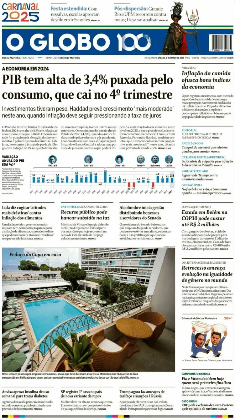 Prima-pagina-oglobo-edizione-di-oggi-2025-03-08