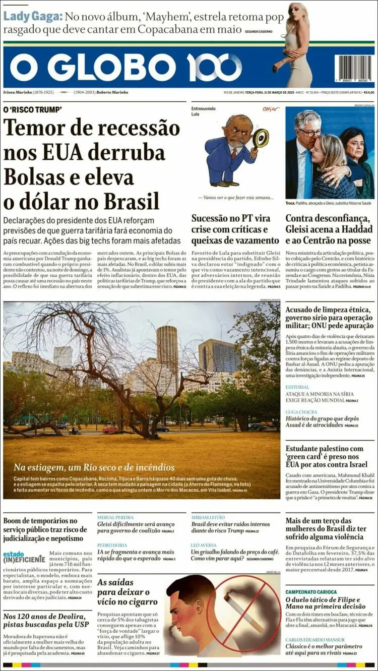 Prima-pagina-oglobo-edizione-di-oggi-2025-03-11