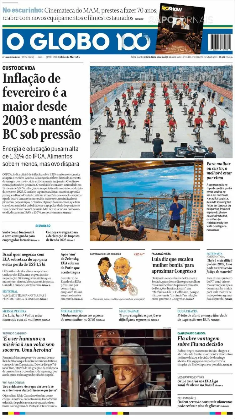 Prima-pagina-oglobo-edizione-di-oggi-2025-03-13