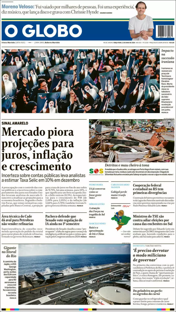 Prima-pagina-oglobo-edizione-di-oggi-21-05-2024