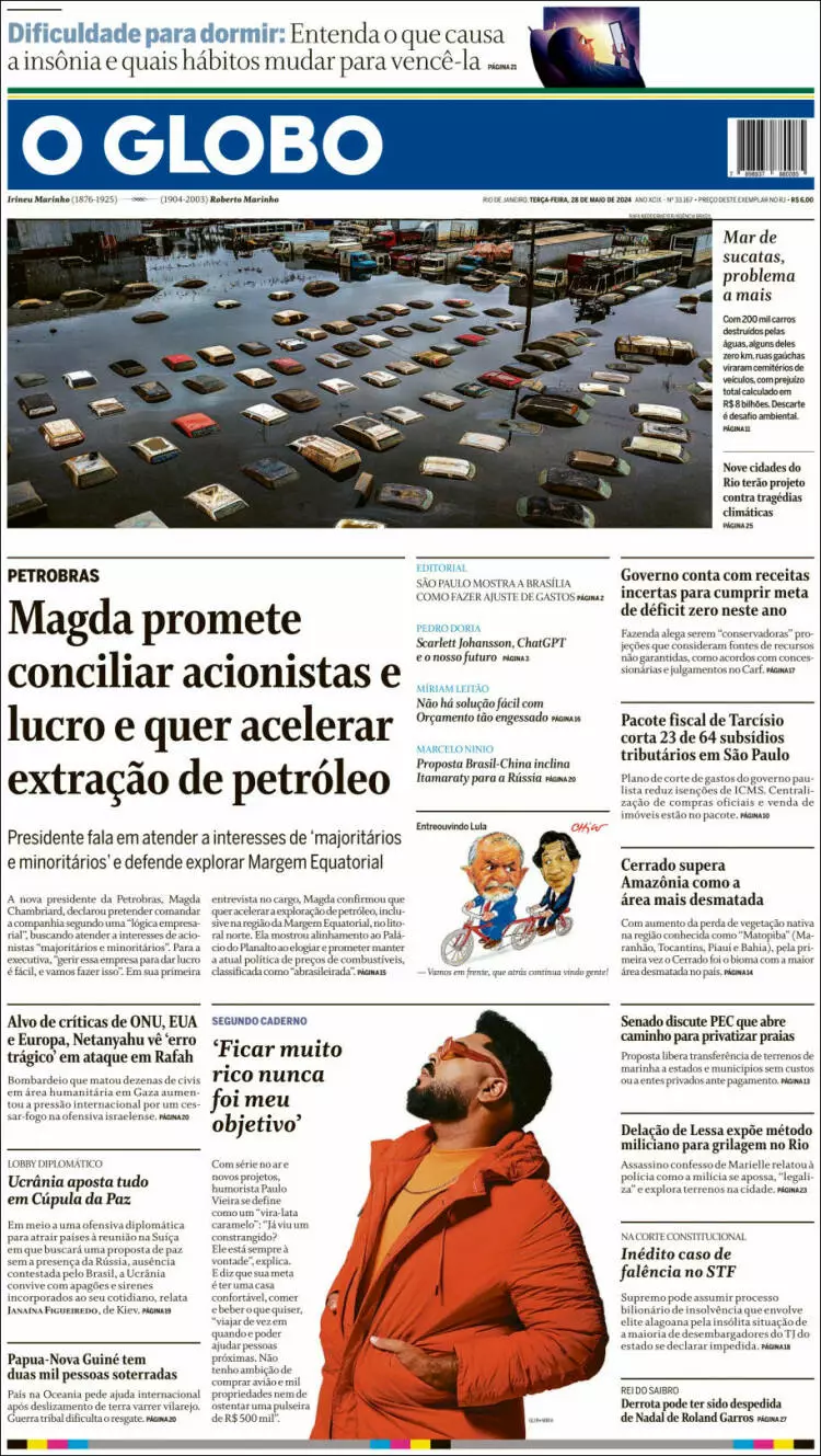 Prima-pagina-oglobo-edizione-di-oggi-28-05-2024