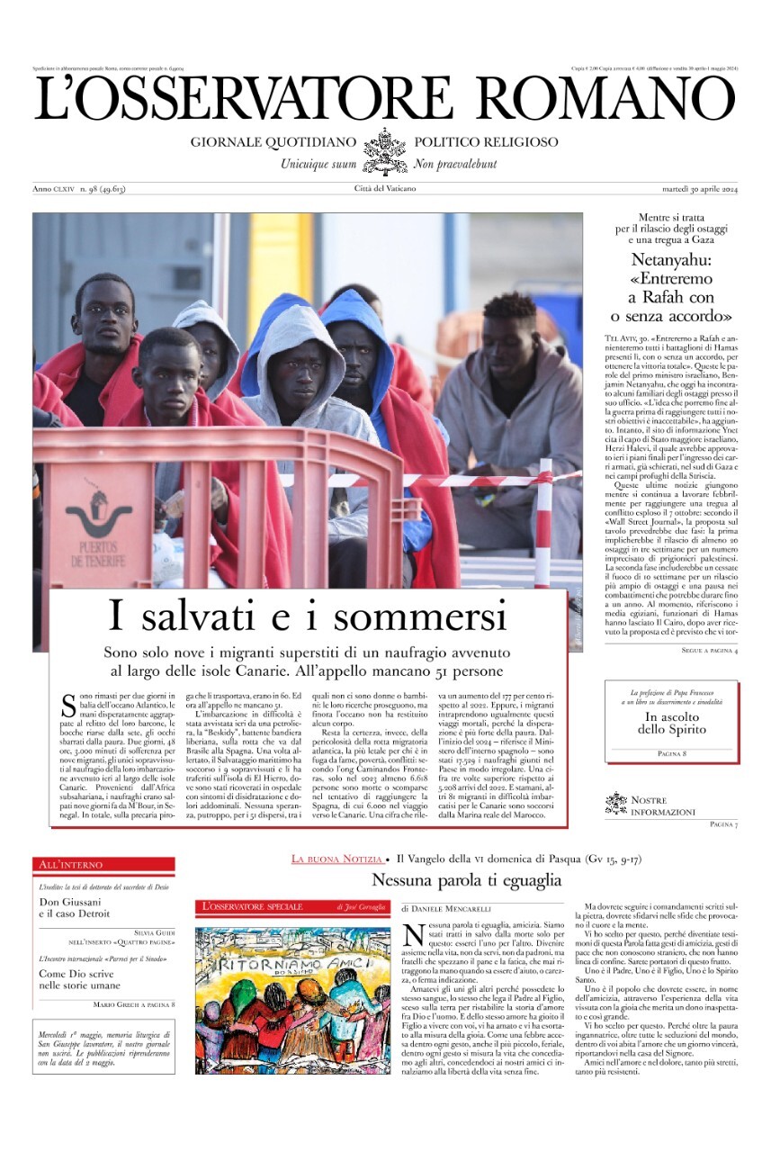 Prima-pagina-orservatore-romano-edizione-di-oggi-01-05-2024