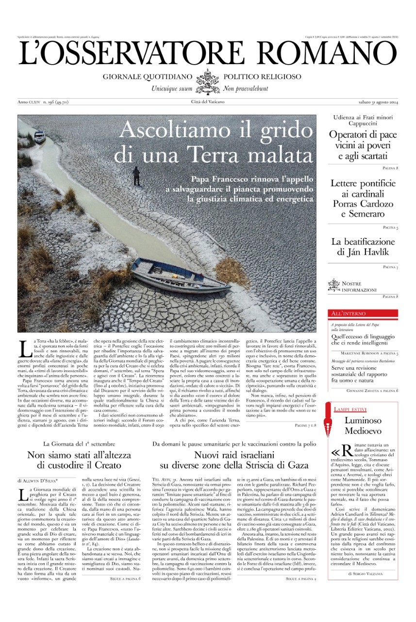 Prima-pagina-orservatore-romano-edizione-di-oggi-01-09-2024