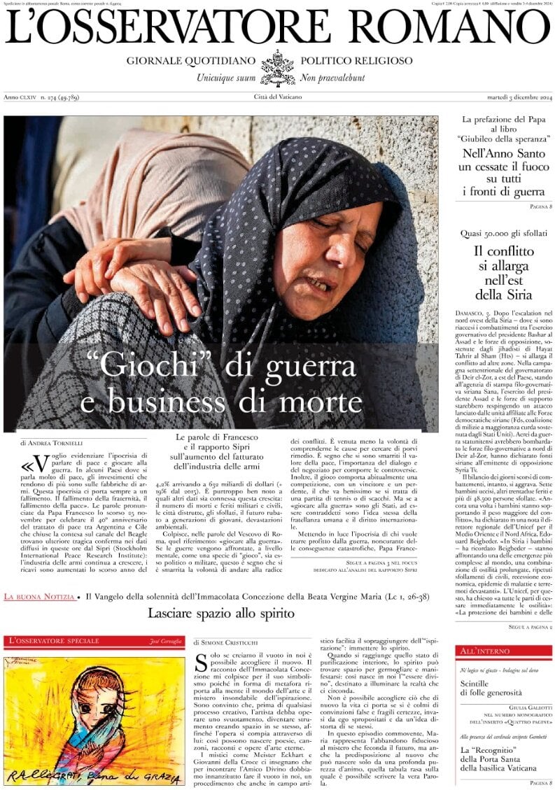 Prima-pagina-orservatore-romano-edizione-di-oggi-04-12-2024