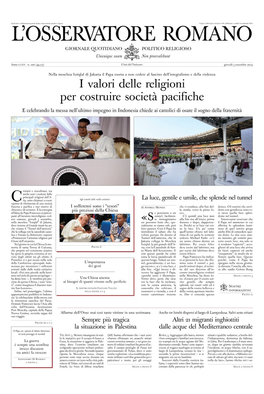 Prima-pagina-orservatore-romano-edizione-di-oggi-05-09-2024