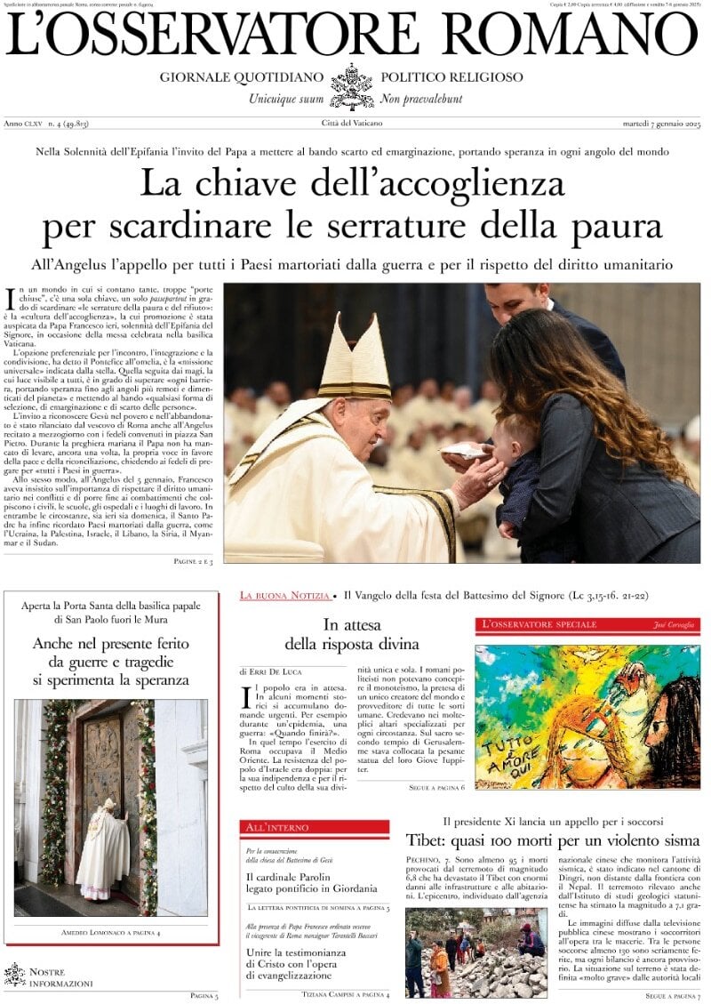 Prima-pagina-orservatore-romano-edizione-di-oggi-07-01-2025