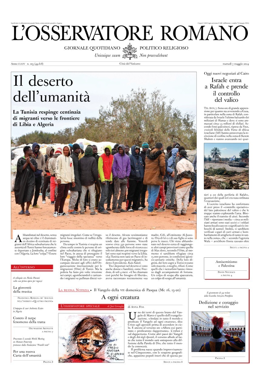 Prima-pagina-orservatore-romano-edizione-di-oggi-07-05-2024