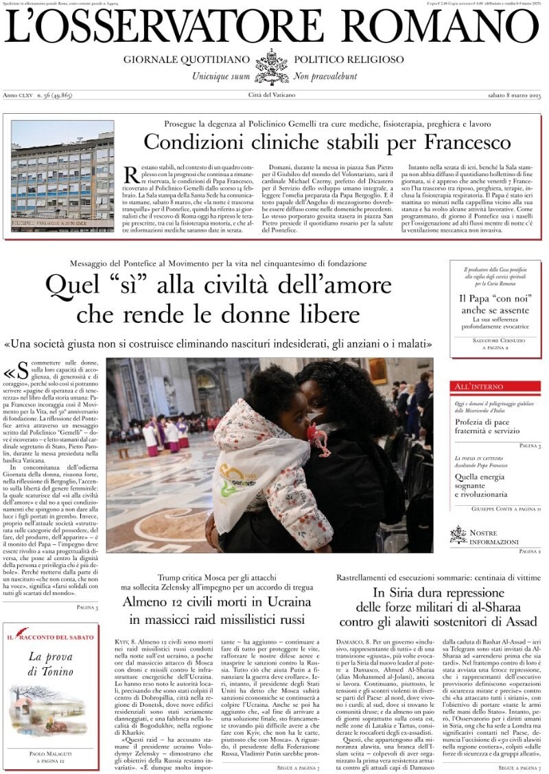 Prima-pagina-orservatore-romano-edizione-di-oggi-08-03-2025