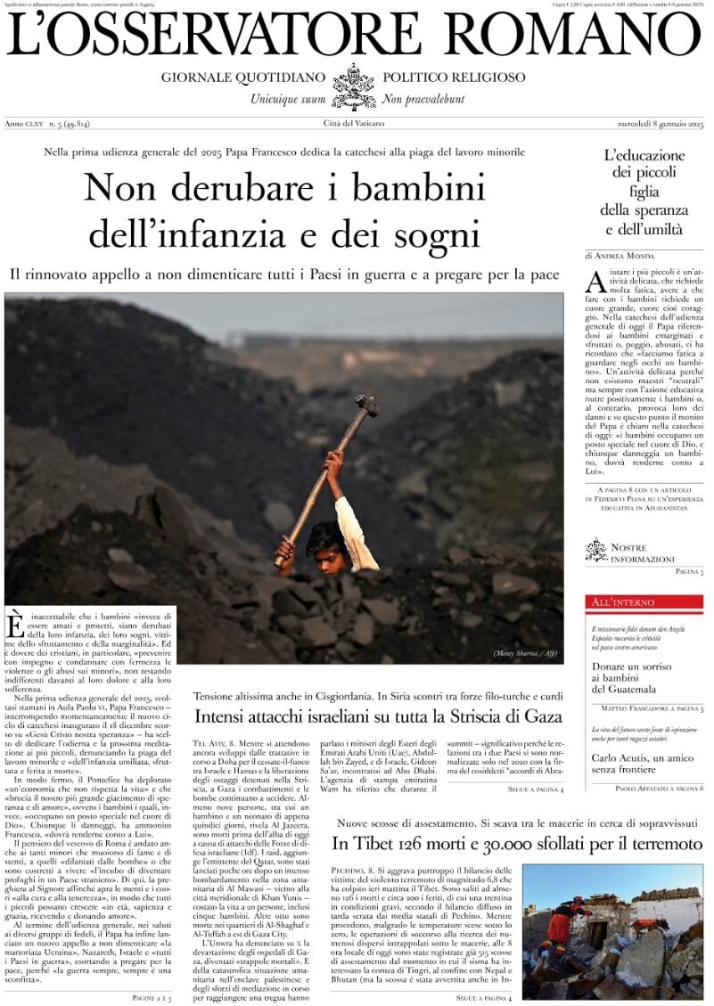 Prima-pagina-orservatore-romano-edizione-di-oggi-09-01-2025