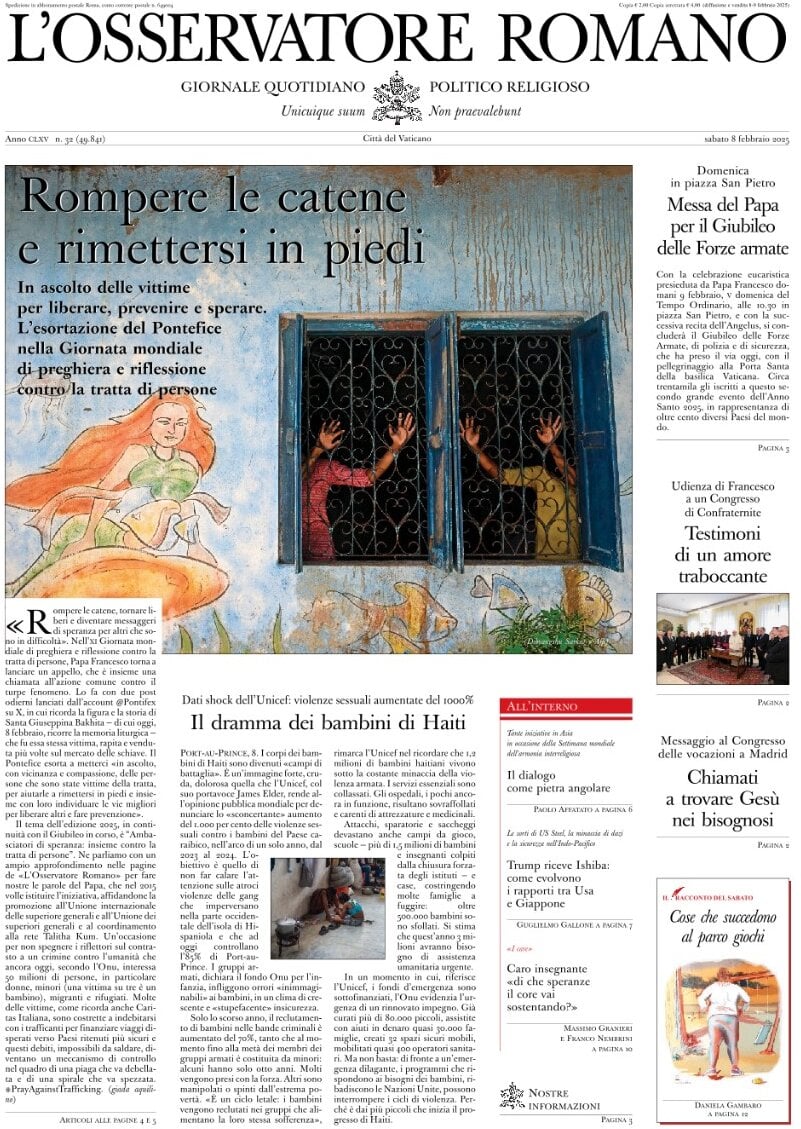 Prima-pagina-orservatore-romano-edizione-di-oggi-09-02-2025