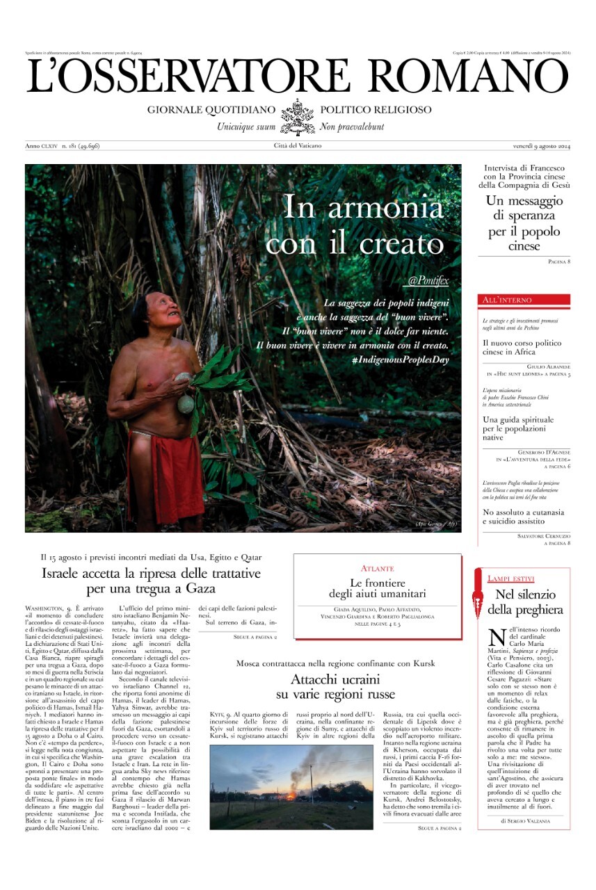 Prima-pagina-orservatore-romano-edizione-di-oggi-09-08-2024