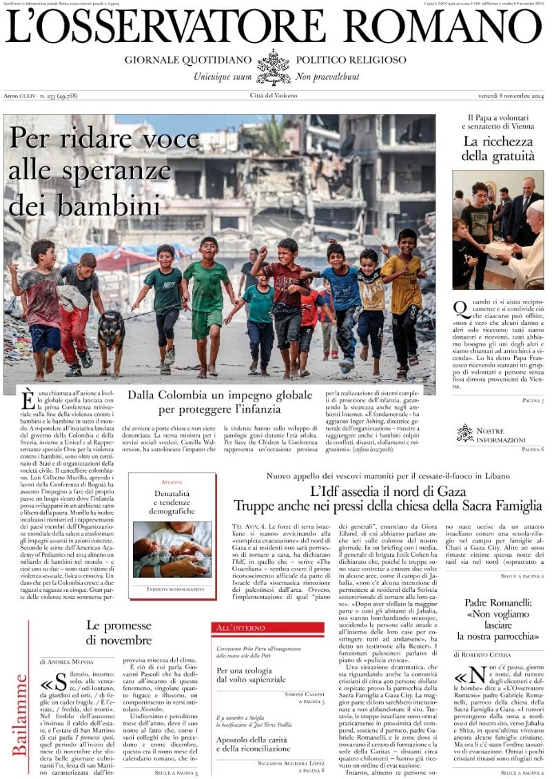 Prima-pagina-orservatore-romano-edizione-di-oggi-09-11-2024