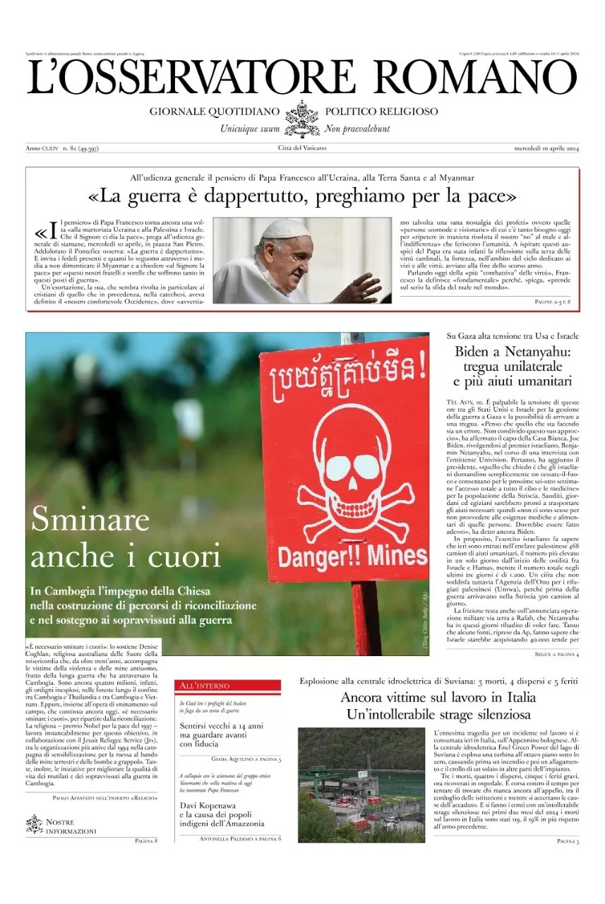 Prima-pagina-orservatore-romano-edizione-di-oggi-10-04-2024