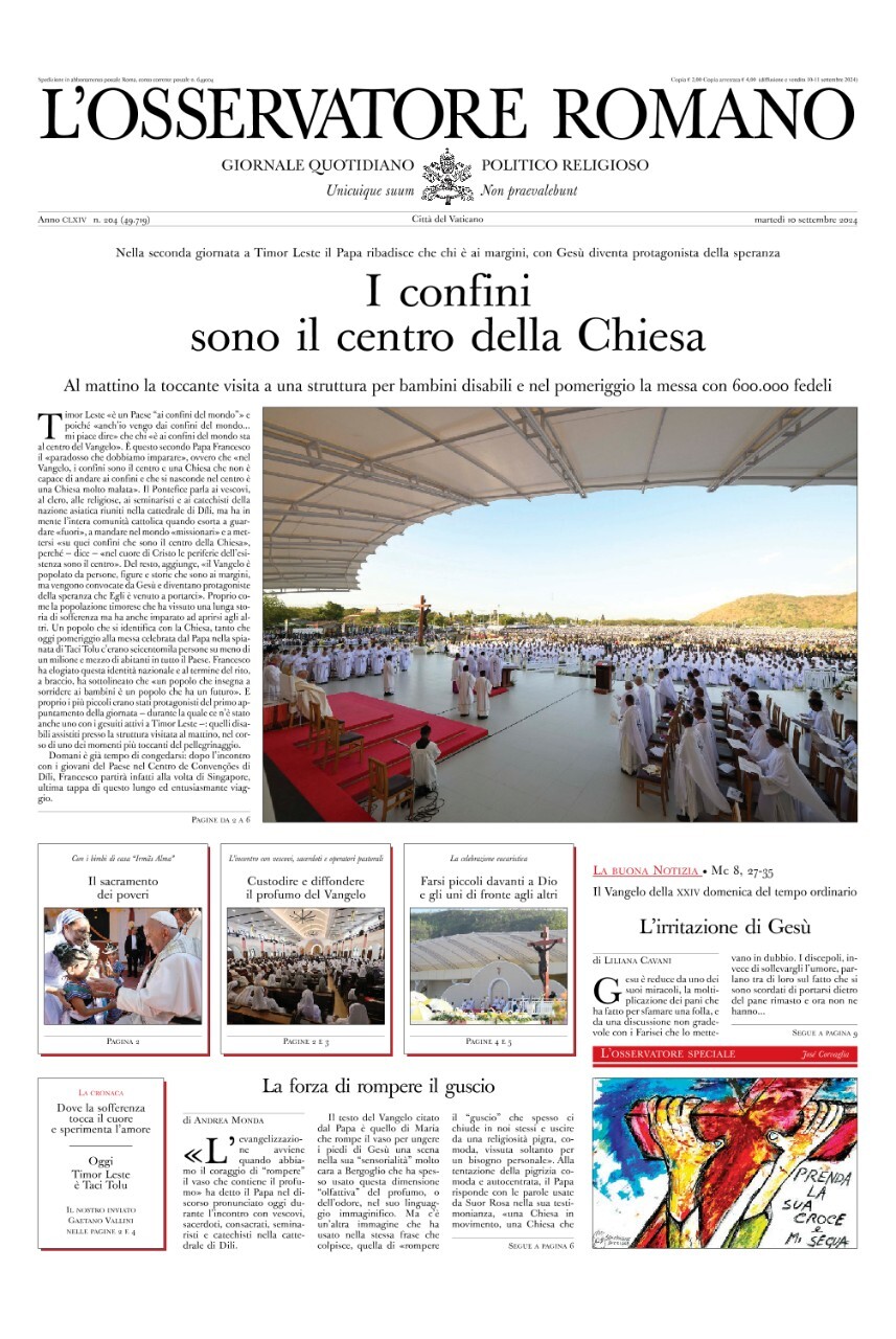 Prima-pagina-orservatore-romano-edizione-di-oggi-10-09-2024