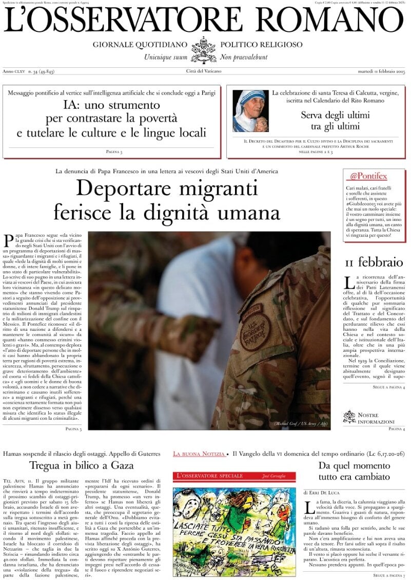 Prima-pagina-orservatore-romano-edizione-di-oggi-11-02-2025