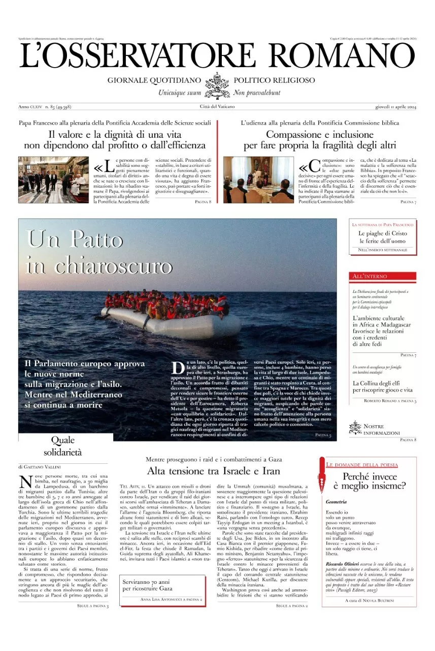 Prima-pagina-orservatore-romano-edizione-di-oggi-11-04-2024