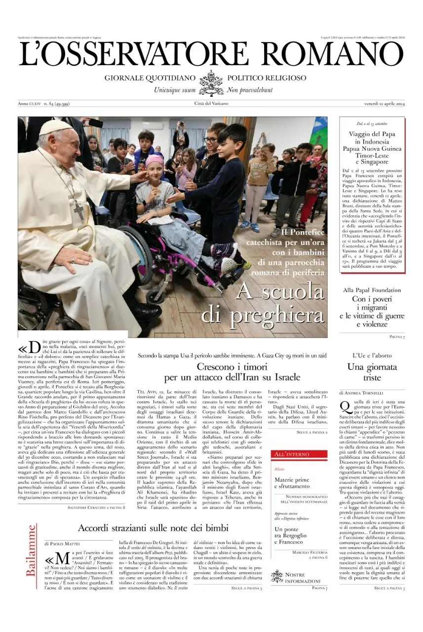 Prima-pagina-orservatore-romano-edizione-di-oggi-12-04-2024