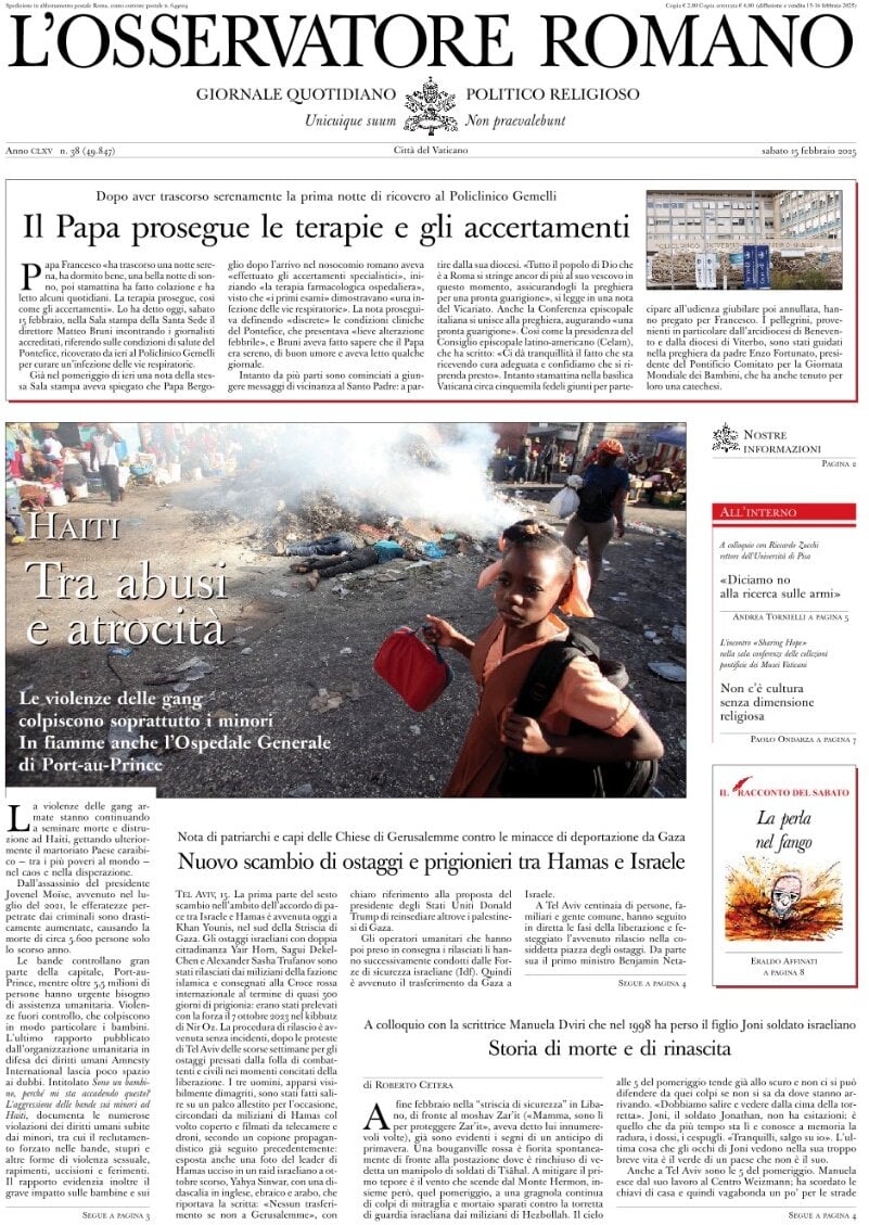 Prima-pagina-orservatore-romano-edizione-di-oggi-15-02-2025