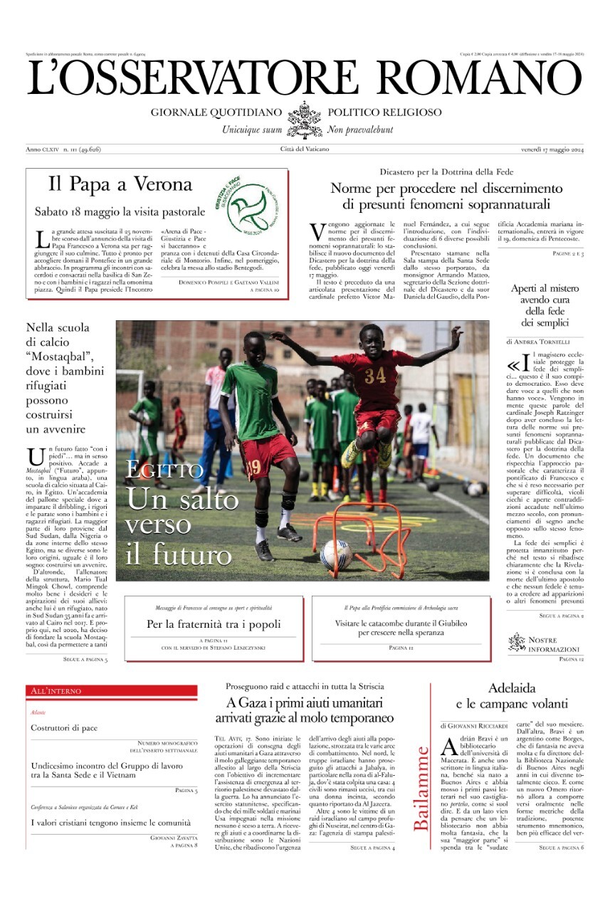 Prima-pagina-orservatore-romano-edizione-di-oggi-17-05-2024