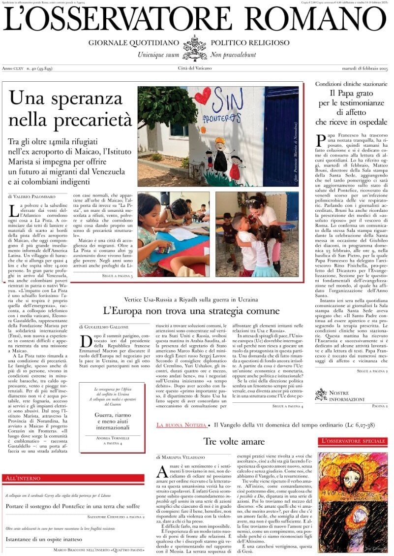 Prima-pagina-orservatore-romano-edizione-di-oggi-18-02-2025