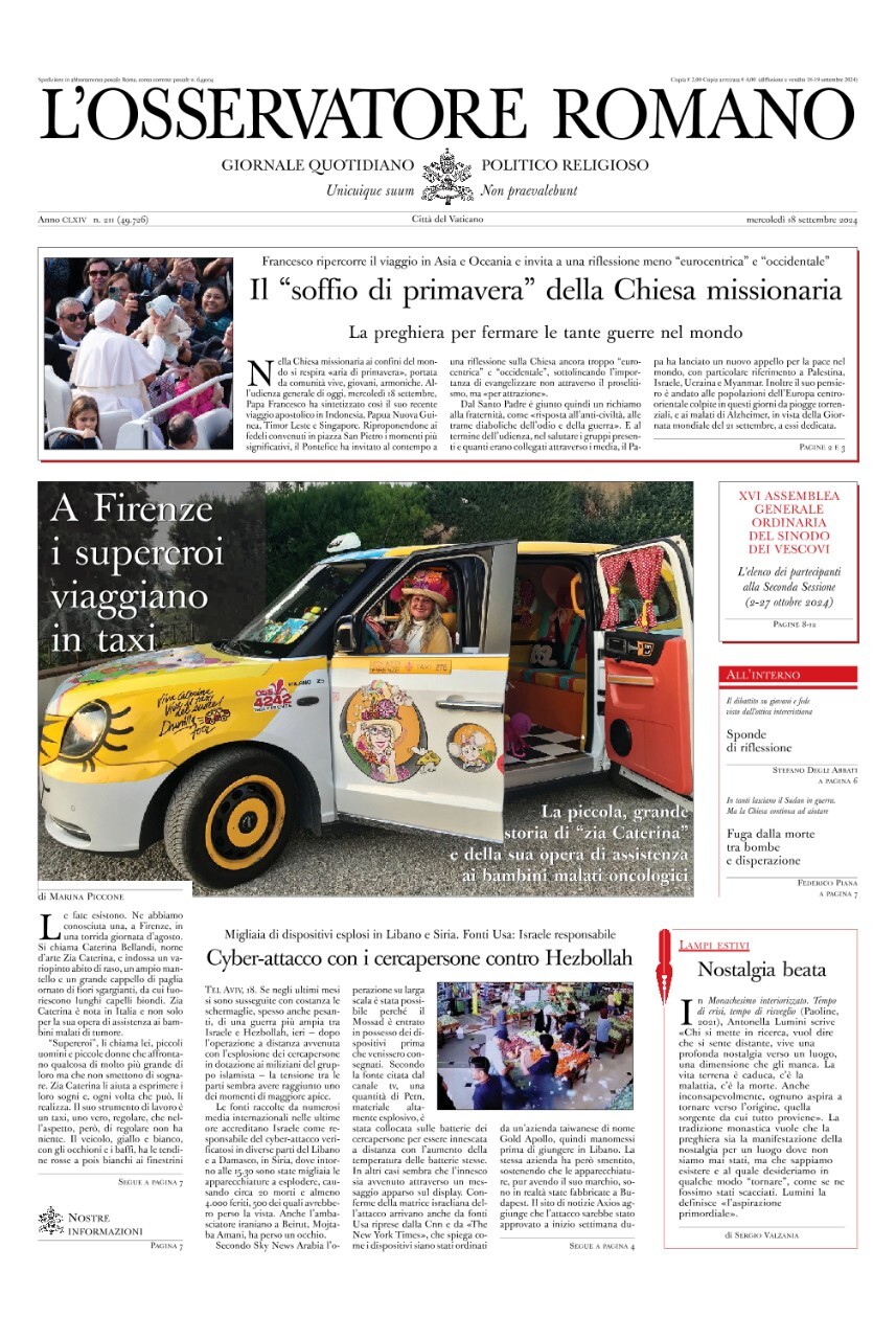 Prima-pagina-orservatore-romano-edizione-di-oggi-18-09-2024