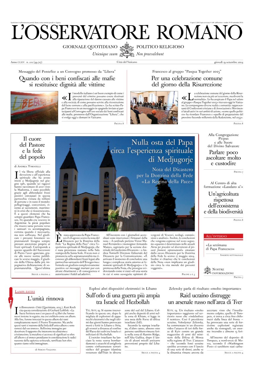 Prima-pagina-orservatore-romano-edizione-di-oggi-19-09-2024