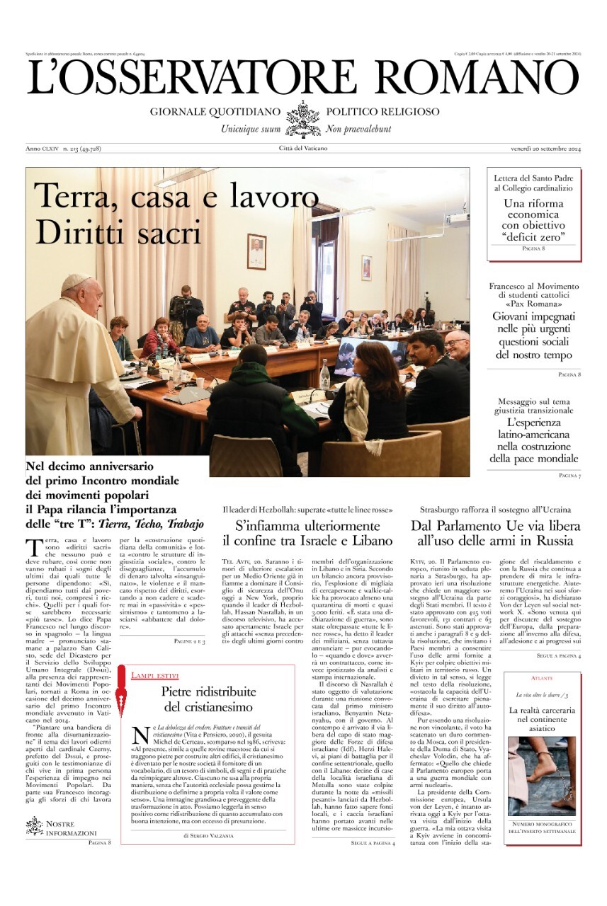 Prima-pagina-orservatore-romano-edizione-di-oggi-20-09-2024