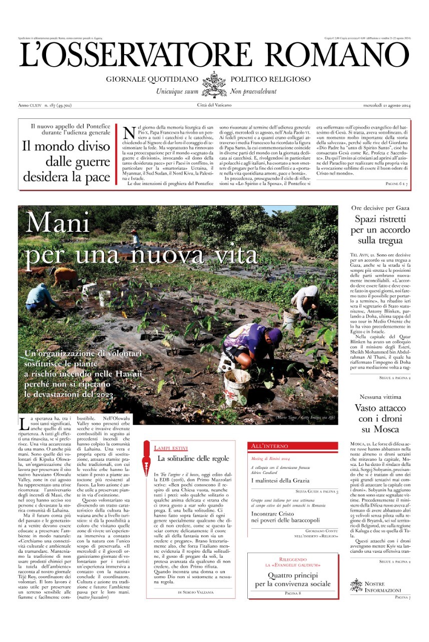 Prima-pagina-orservatore-romano-edizione-di-oggi-21-08-2024