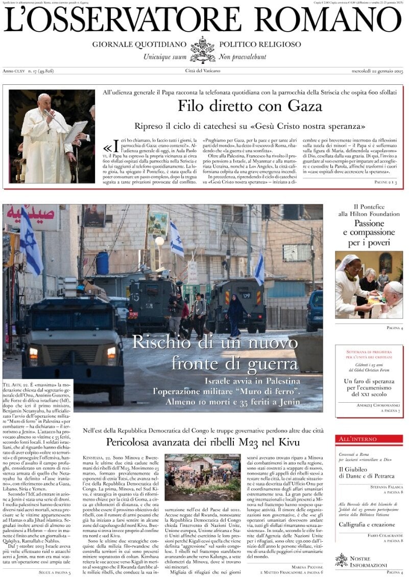 Prima-pagina-orservatore-romano-edizione-di-oggi-23-01-2025